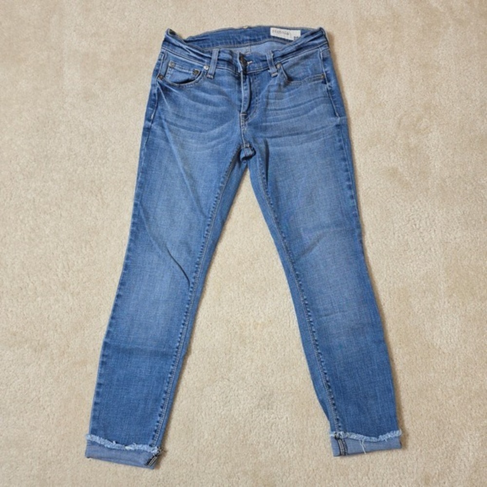 Pistola Denim Jeans Women Size 26 Cropped Raw Hem Style P8480 - Picture 2 of 5